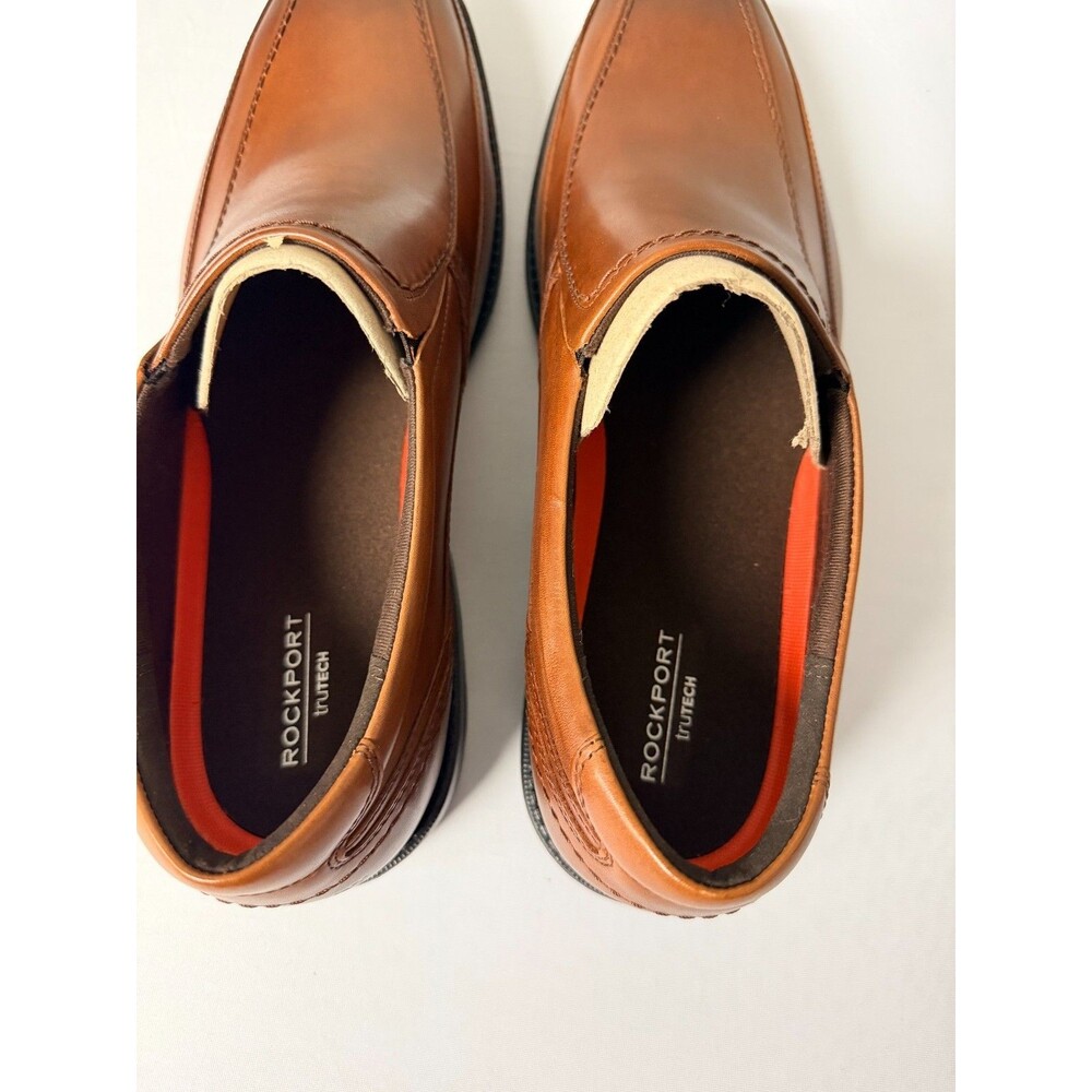 Rockport SL2 Bike SO CH5296 Mens Size 14M Tan Havana Leather Slip On NIB - Picture 5 of 9